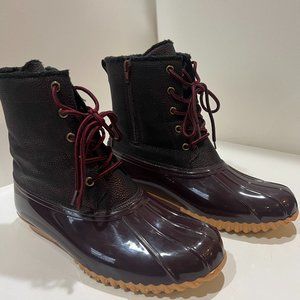 Sporto® Bella Waterproof Lace-Up Duck Boot with Zipper 11 W